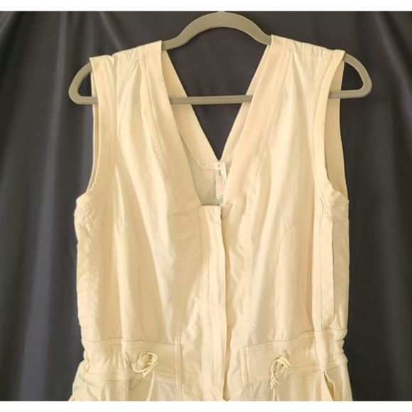 Anthropologie Daily Practice Soller White Cotton Drawstring Jumpsuit XS - Picture 4 of 12